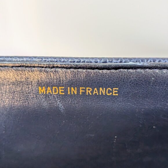 Chanel Rare Vintage Dark Blue Vertical Caviar Mademoiselle Kelly - Picture 8 of 16